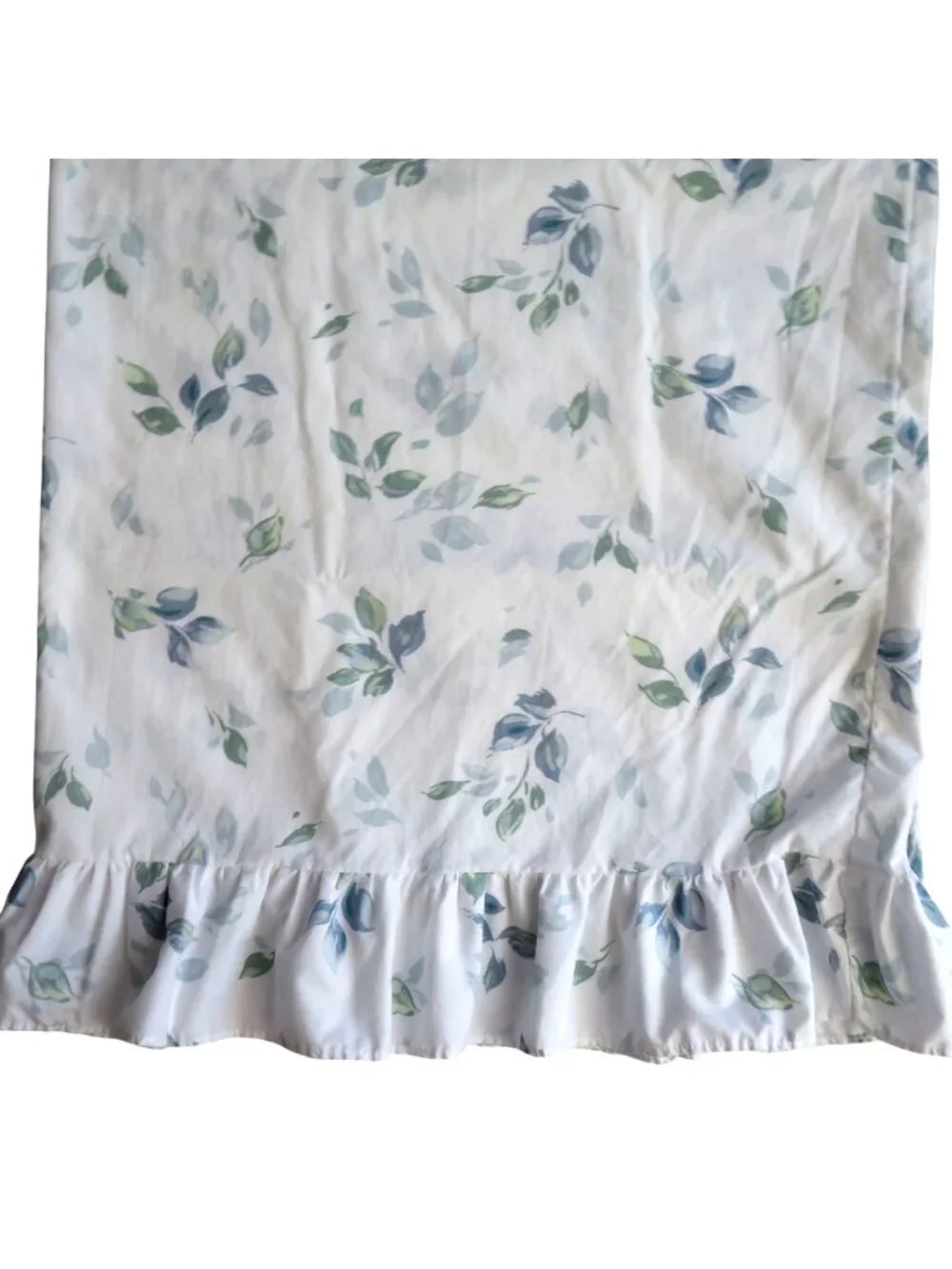 Vintage Wamsutta King Pillowcases Set of 2 Ruffled Edge Floral Percale Cottage